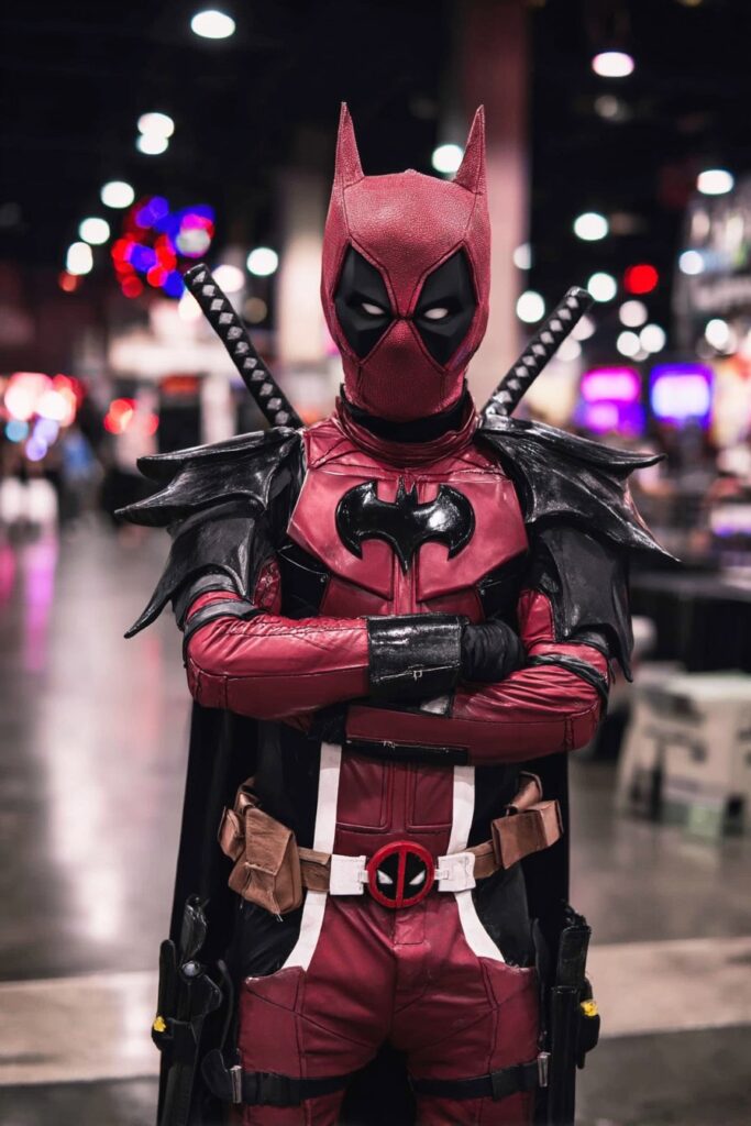 batman + deadpool mashup cosplay
