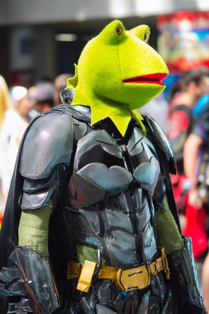 batman x kermit cosplay mashup