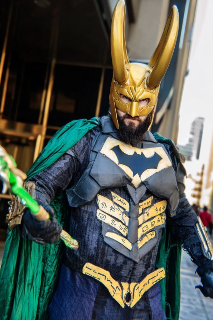 batman x loki cosplay mashup
