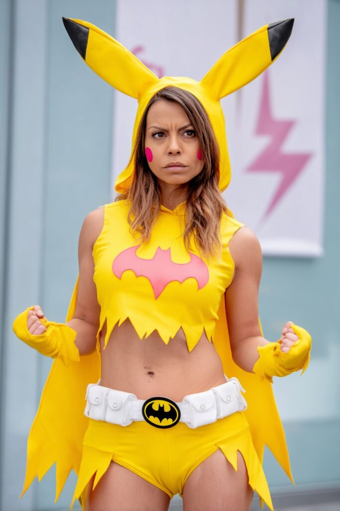 batman + pikachu mashup cosplay