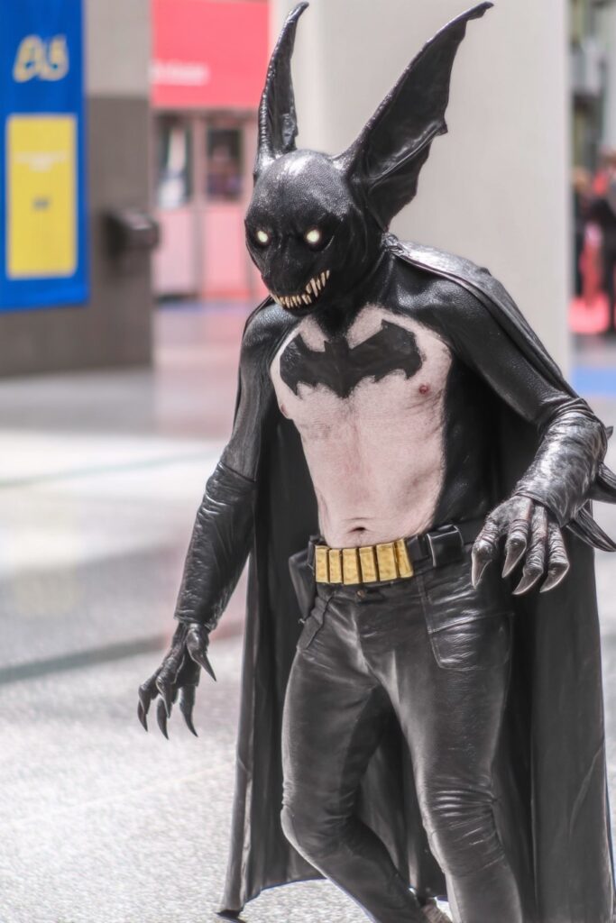 batman + real bat mashup cosplay