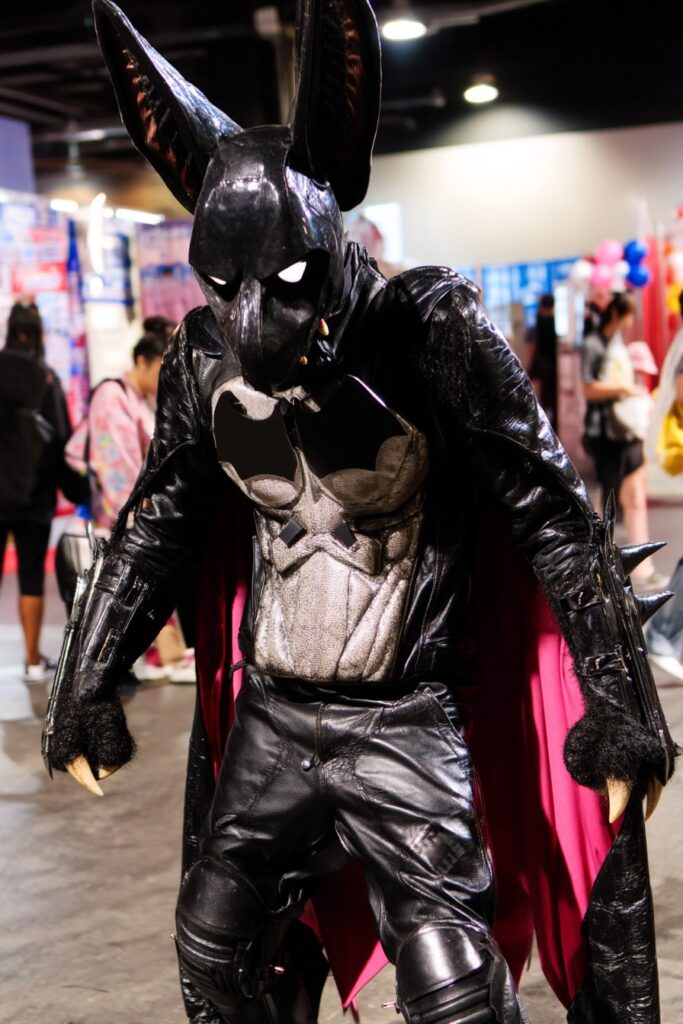 batman + real bat mashup cosplay