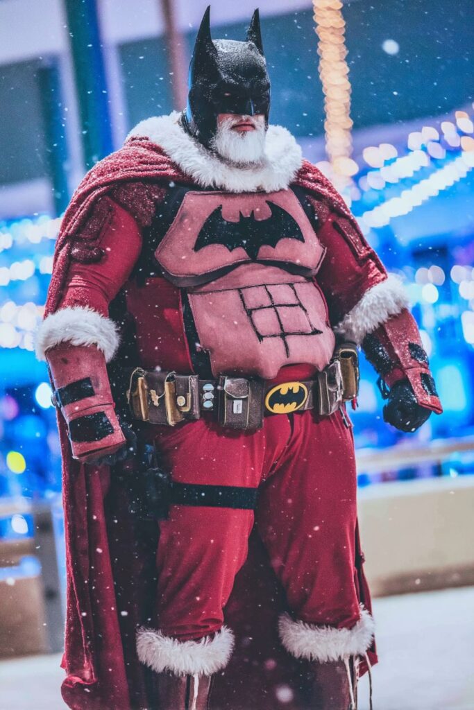 batman x santa claus cosplay mashup