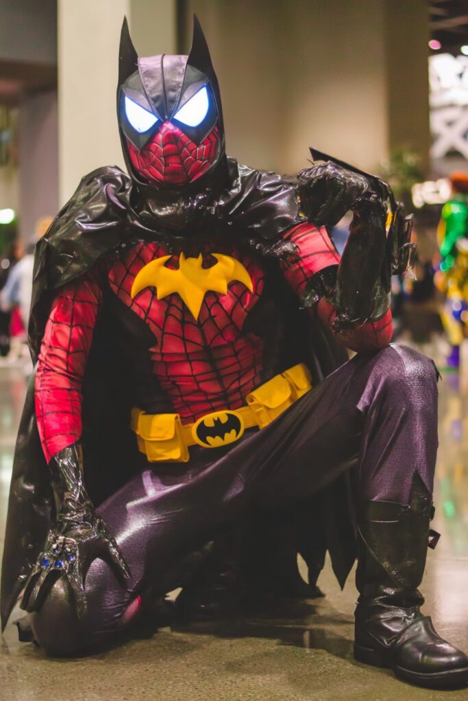 batman x spider-man cosplay mashup