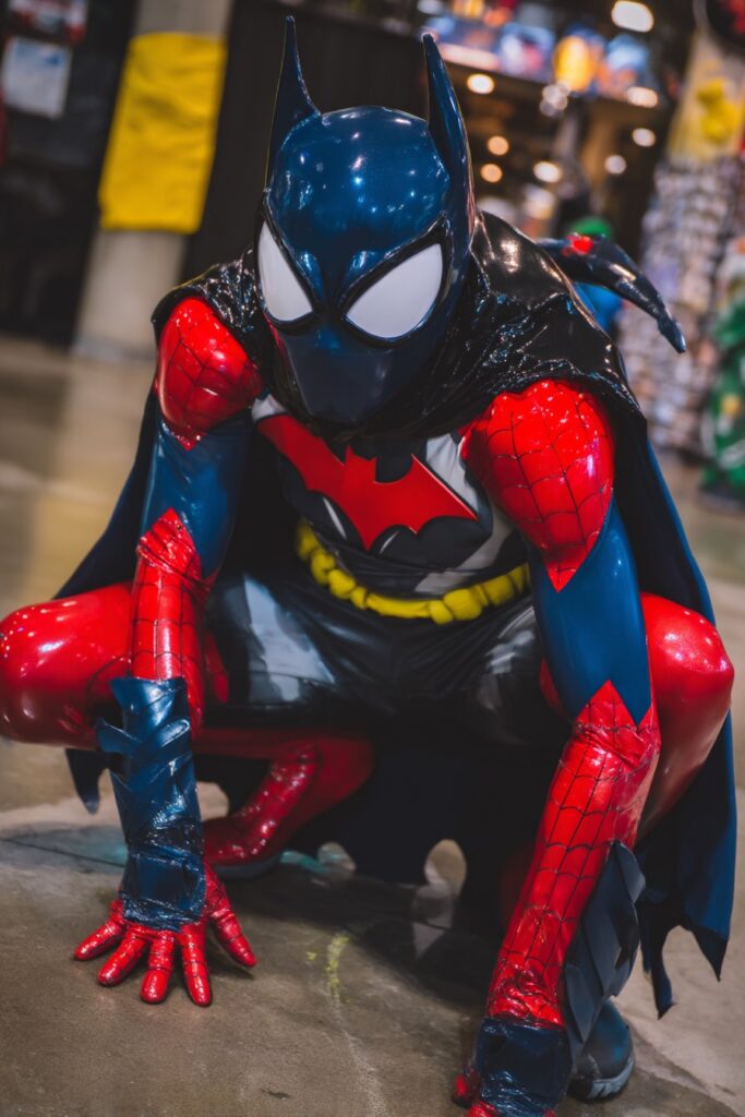batman x spider-man cosplay mashup