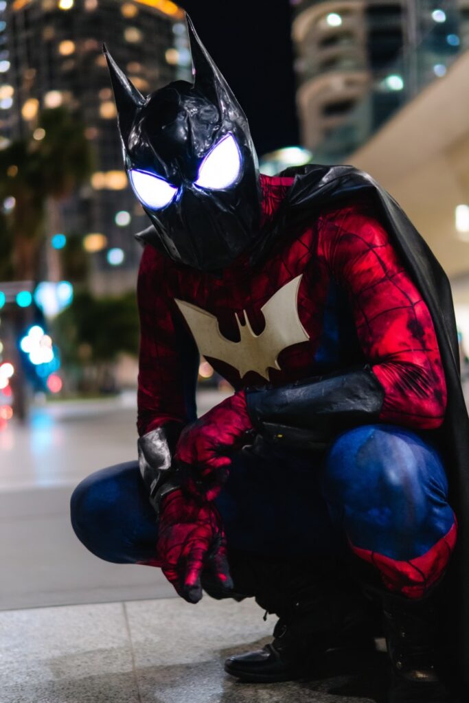 batman x spider-man cosplay mashup