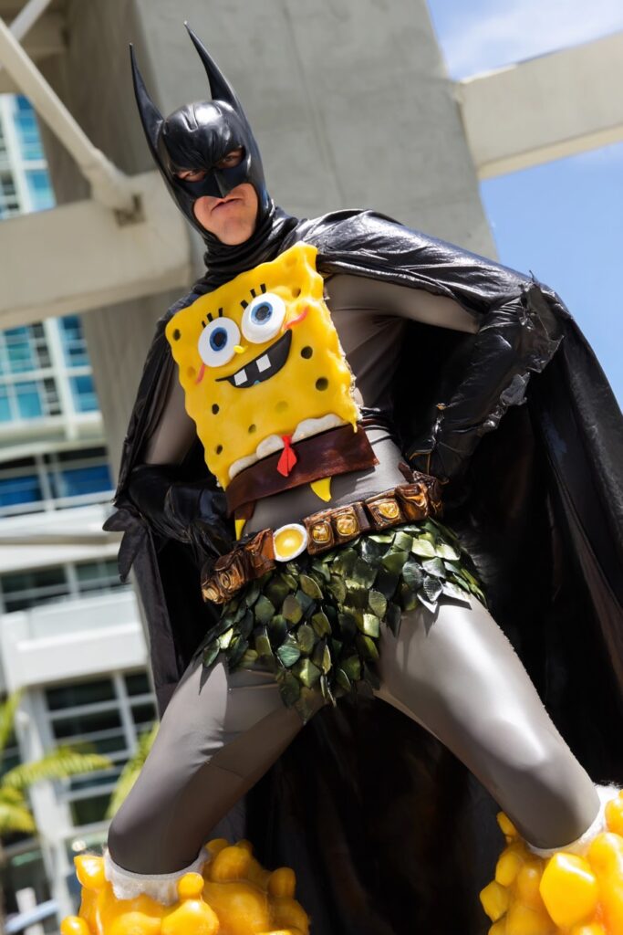 batman x spongebob squarepants cosplay mashup