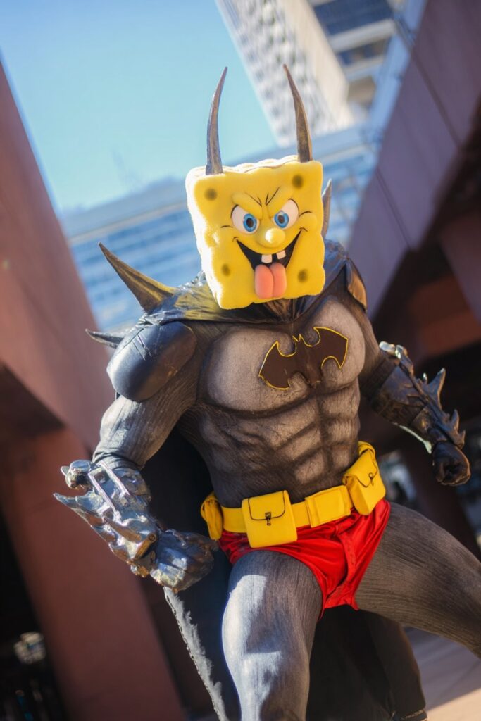 batman x spongebob squarepants cosplay mashup