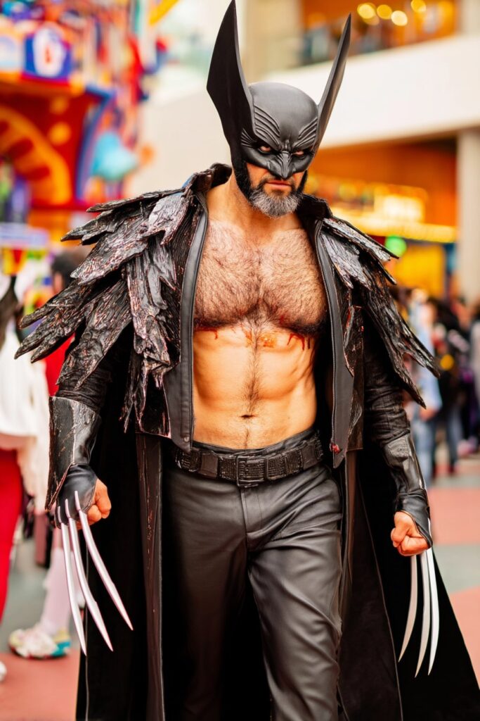 batman + wolverine mashup cosplay