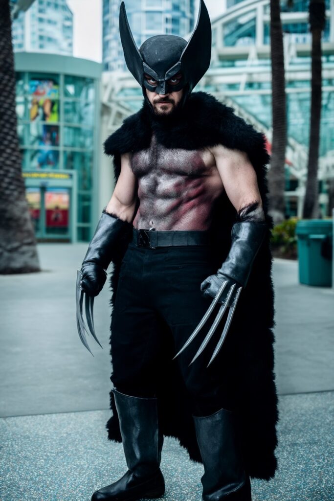 batman + wolverine mashup cosplay